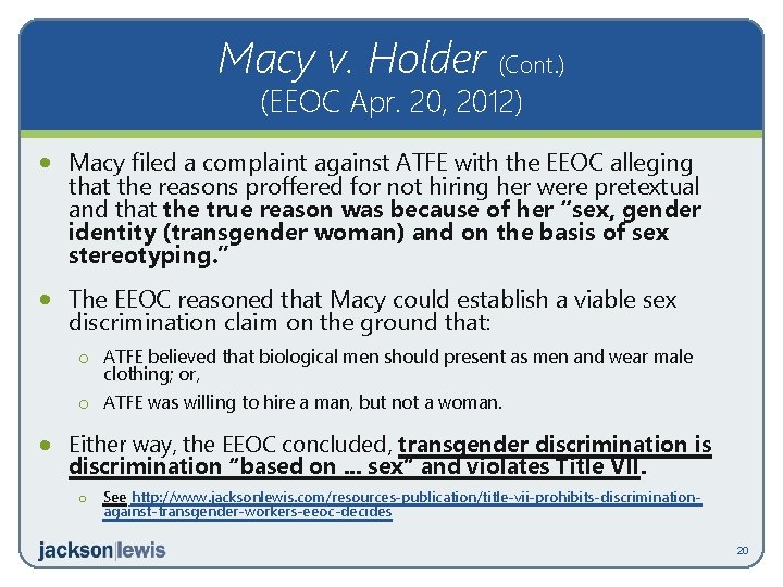 Macy v. Holder (Cont. ) (EEOC Apr. 20, 2012) · Macy filed a complaint