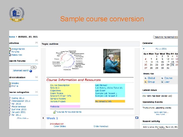 Sample course conversion 