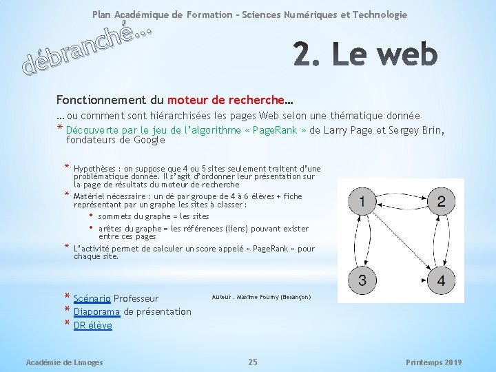 Plan Académique de Formation - Sciences Numériques et Technologie … é h c n