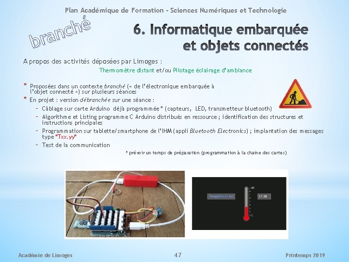 Plan Académique de Formation - Sciences Numériques et Technologie é h c n a