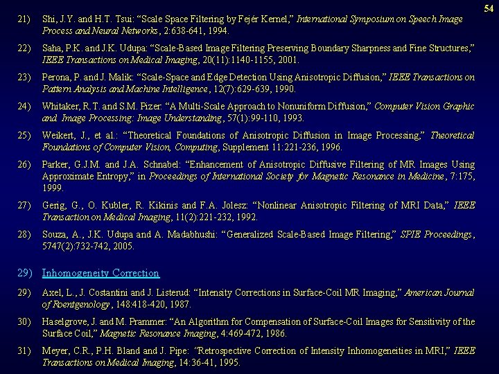 21) Shi, J. Y. and H. T. Tsui: “Scale Space Filtering by Fejér Kernel,
