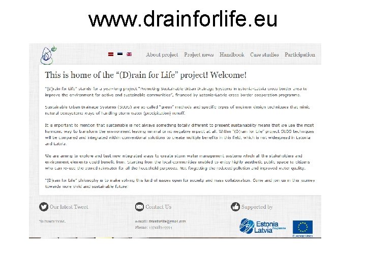 www. drainforlife. eu 