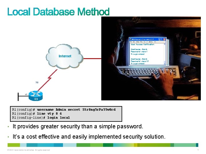 Internet Welcome to SPAN Engineering User Access Verification Username admin Username: Admin Password: cisco