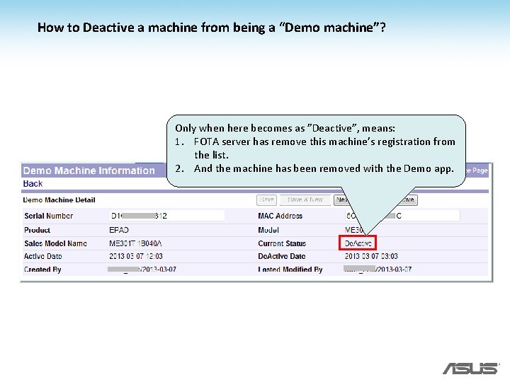 How to Deactive a machine from being a “Demo machine”? Only when here becomes How to Deactive a machine from being a “Demo machine”? Only when here becomes