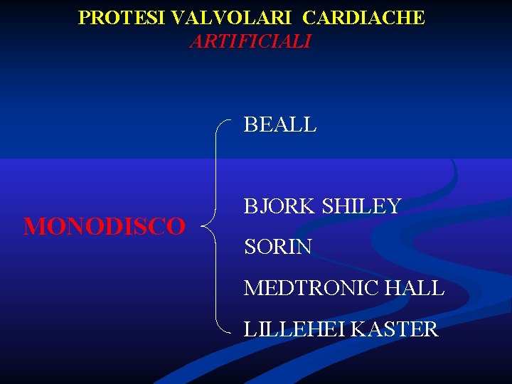 PROTESI VALVOLARI CARDIACHE ARTIFICIALI BEALL MONODISCO BJORK SHILEY SORIN MEDTRONIC HALL LILLEHEI KASTER PROTESI VALVOLARI CARDIACHE ARTIFICIALI BEALL MONODISCO BJORK SHILEY SORIN MEDTRONIC HALL LILLEHEI KASTER