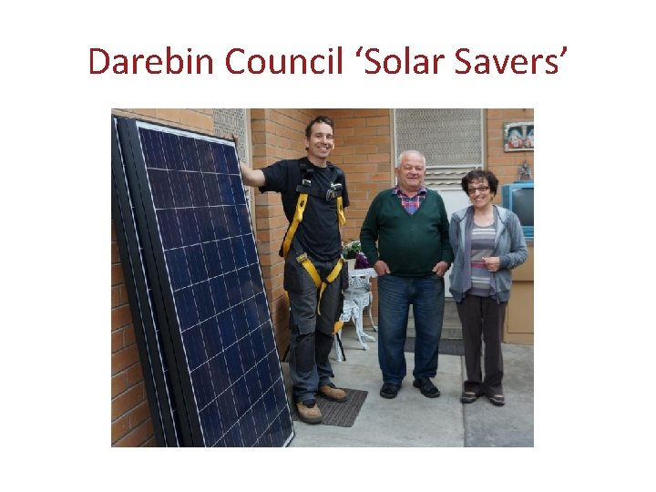 Darebin Council ‘Solar Savers’ 