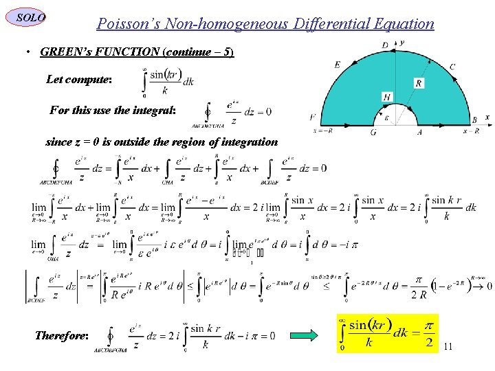 SOLO Poisson’s Non-homogeneous Differential Equation • GREEN’s FUNCTION (continue – 5) Let compute: For
