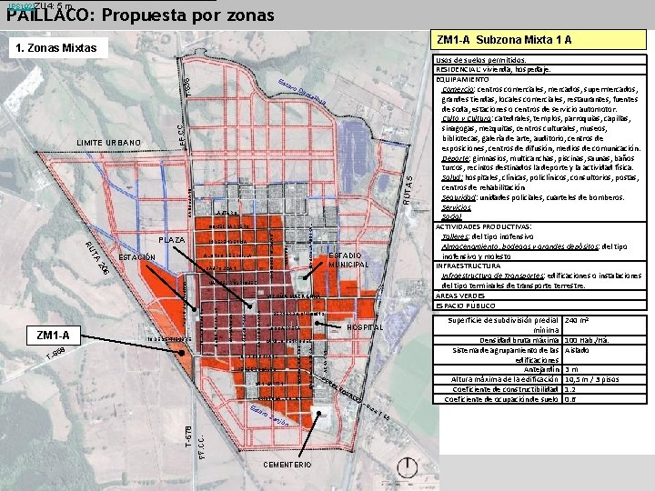  [PS 192] ZU 4: 5 m PAILLACO: Propuesta por zonas ZM 1 -A