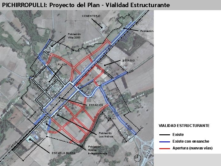 PICHIRROPULLI: Proyecto del Plan – Vialidad Estructurante FF CC CEMENTERIO s gua ro A