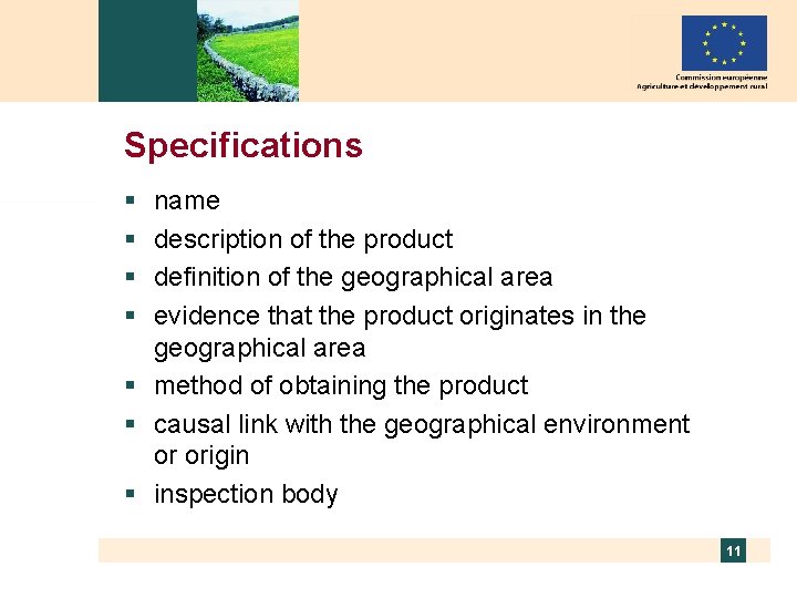 Specifications § § name description of the product definition of the geographical area evidence
