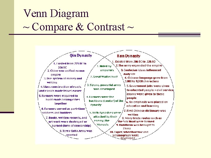 Venn Diagram ~ Compare & Contrast ~ 