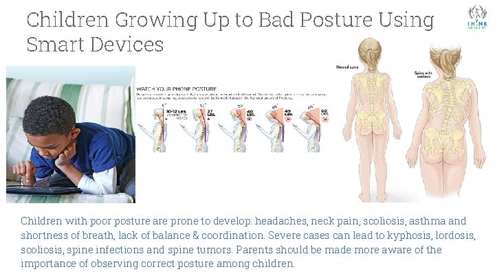 Children Growing Up to Bad Posture Using Smart Devices Children with poor posture are