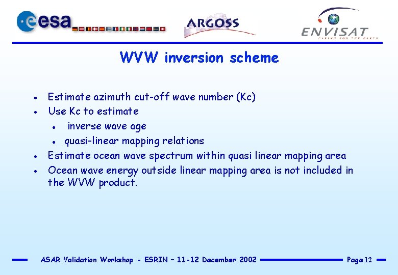 WVW inversion scheme · · Estimate azimuth cut-off wave number (Kc) Use Kc to