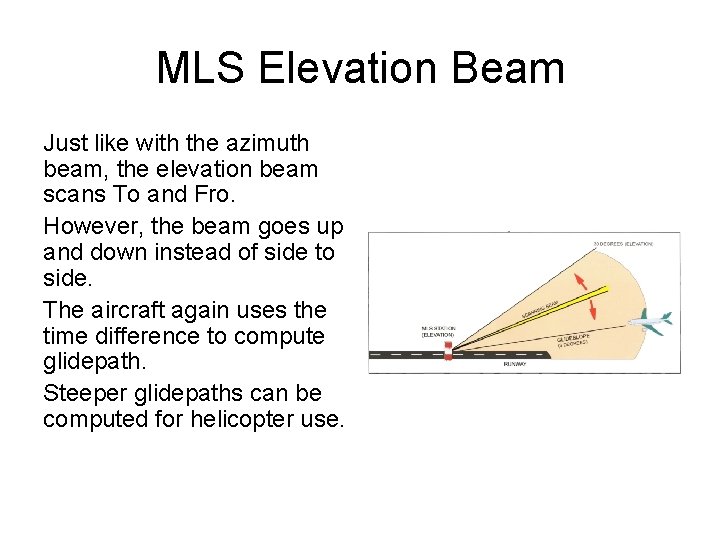 MLS Elevation Beam Just like with the azimuth beam, the elevation beam scans To