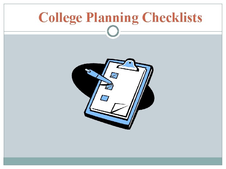 College Planning Checklists 