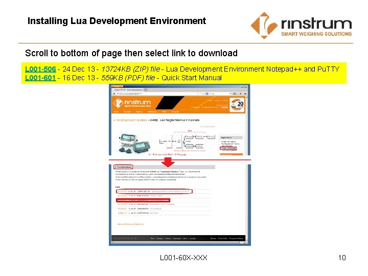 Installing Lua Development Environment Scroll to bottom of page then select link to download