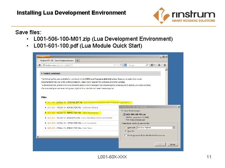 Installing Lua Development Environment Save files: • L 001 -506 -100 -M 01. zip