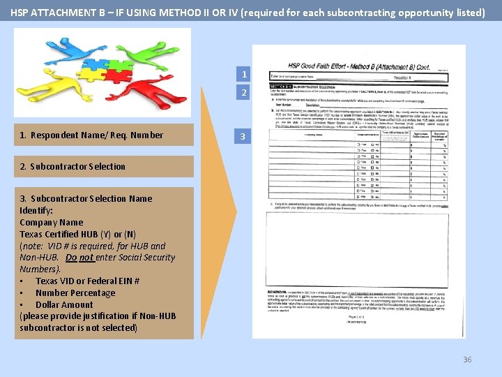 HSP ATTACHMENT B – IF USING METHOD II OR IV (required for each subcontracting