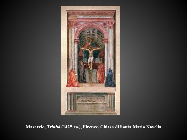 Masaccio, Trinità (1425 ca. ), Firenze, Chiesa di Santa Maria Novella 