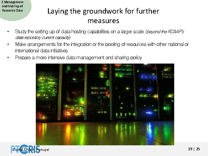 2. Management and Sharing of Research Data • Laying the groundwork for further measures