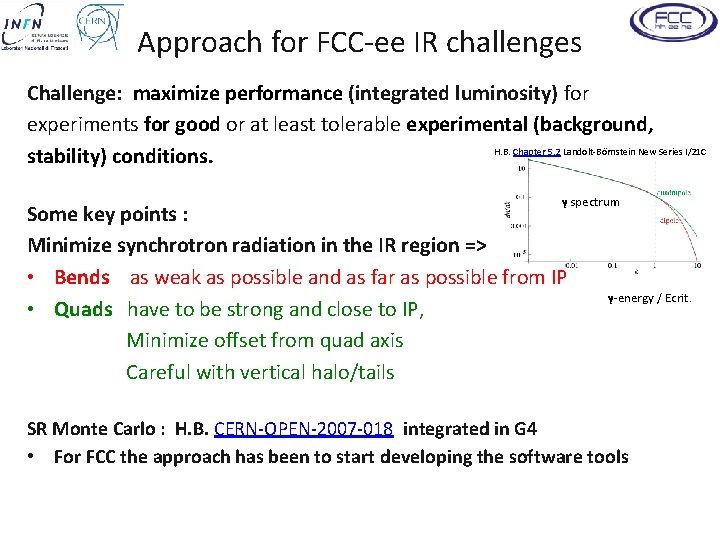 Approach for FCC-ee IR challenges Challenge: maximize performance (integrated luminosity) for experiments for good