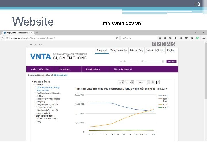 13 Website http: //vnta. gov. vn 