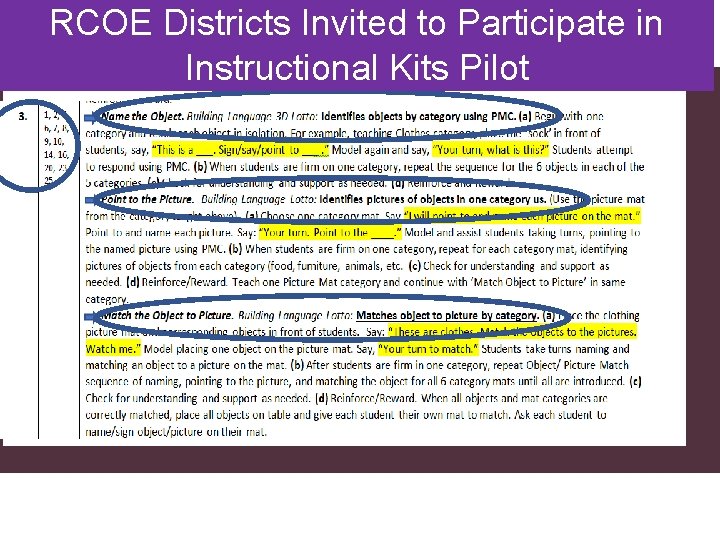 RCOE Districts Invited to Participate in Instructional Kits Pilot 