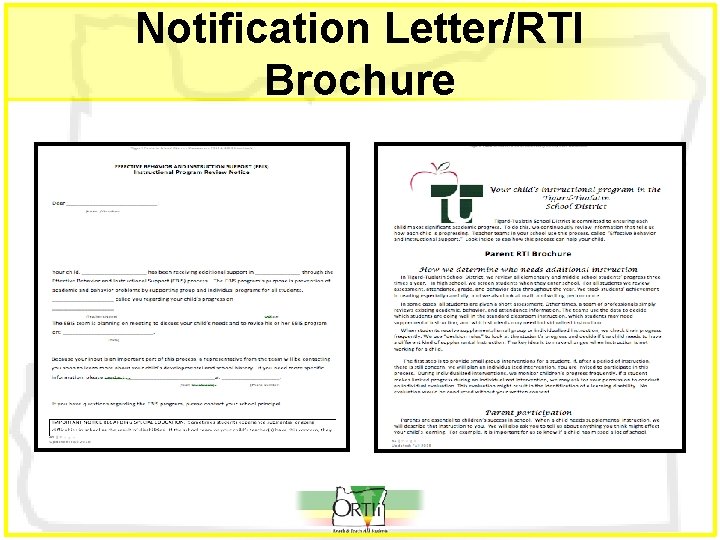 Notification Letter/RTI Brochure 
