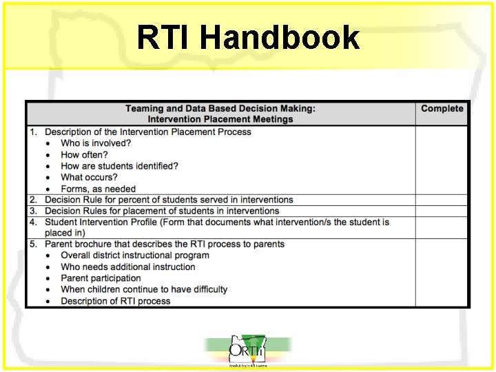 RTI Handbook 