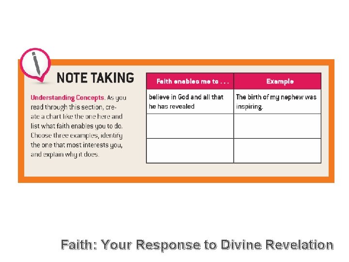 Faith: Your Response to Divine Revelation 