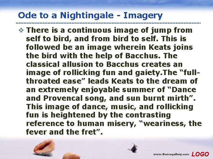 Ode to a Nightingale - Imagery v There is a continuous image of jump Ode to a Nightingale - Imagery v There is a continuous image of jump