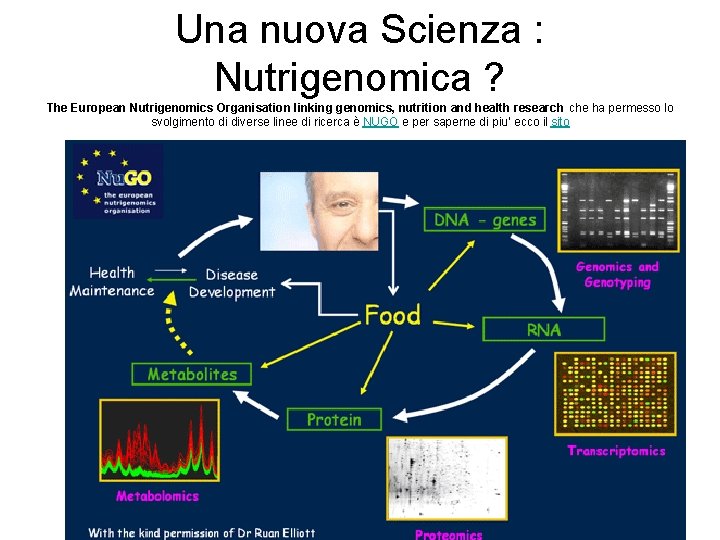 Una nuova Scienza : Nutrigenomica ? The European Nutrigenomics Organisation linking genomics, nutrition and