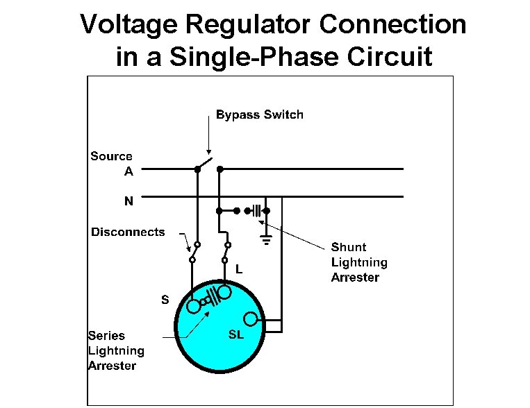 Voltage Regulator Connection in a Single-Phase Circuit 