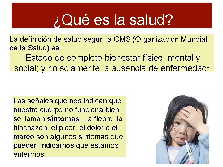 ¿Qué es la salud? La definición de salud según la OMS (Organización Mundial de