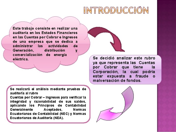 Este trabajo consiste en realizar una auditoría en los Estados Financieros en las Cuentas