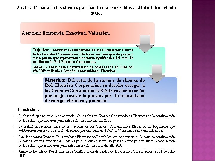 3. 2. 1. 1. Circular a los clientes para confirmar sus saldos al 31