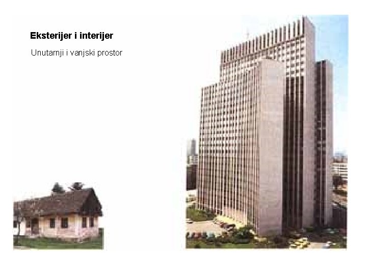 Eksterijer i interijer Unutarnji i vanjski prostor 