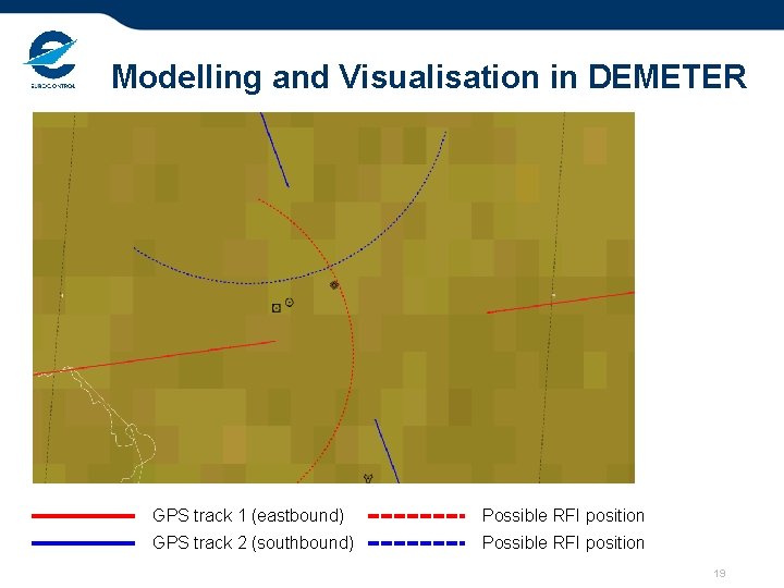 Modelling and Visualisation in DEMETER GPS track 1 (eastbound) Possible RFI position GPS track