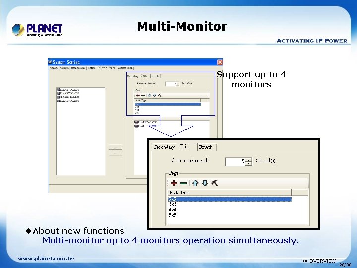 Multi-Monitor Support up to 4 monitors u. About new functions Multi-monitor up to 4