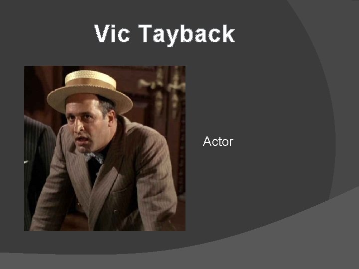 Vic Tayback Actor 
