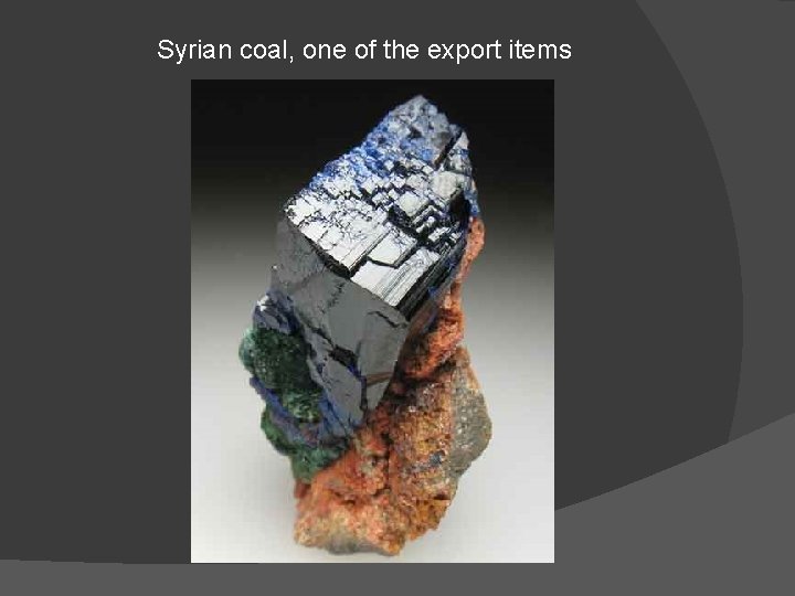 Syrian coal, one of the export items 