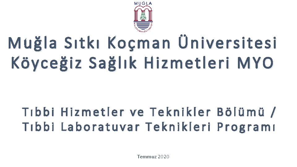 Muğla Sıtkı Koçman Üniversitesi Köyceğiz Sağlık Hizmetleri MYO Tıbbi Hizmetler ve Teknikler Laboratuvar Teknikleri