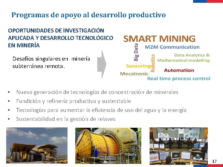 Programas de apoyo al desarrollo productivo OPORTUNIDADES DE INVESTIGACIÓN APLICADA Y DESARROLLO TECNOLÓGICO EN