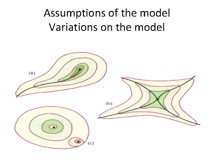 Assumptions of the model Variations on the model 