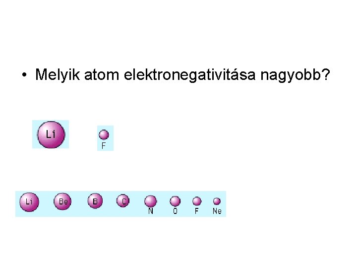  • Melyik atom elektronegativitása nagyobb? 