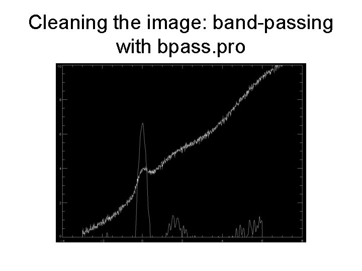 Cleaning the image: band-passing with bpass. pro 