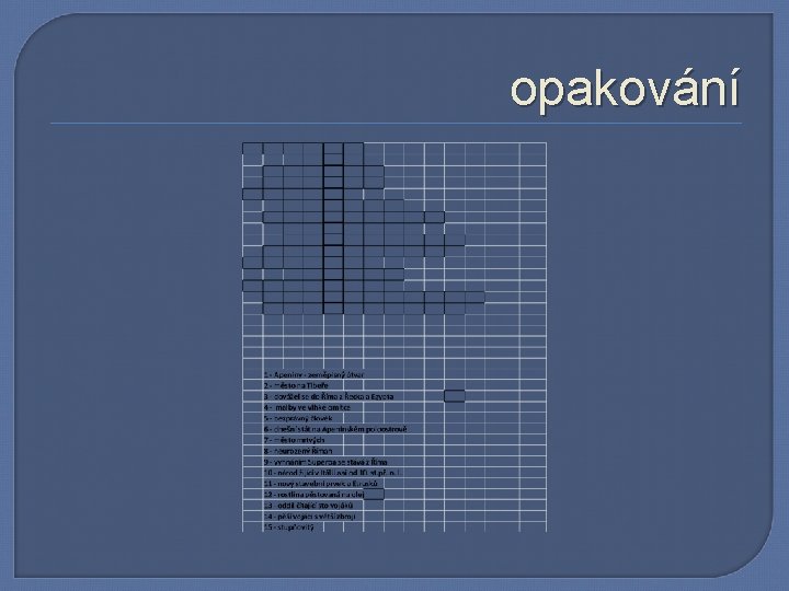 opakování 