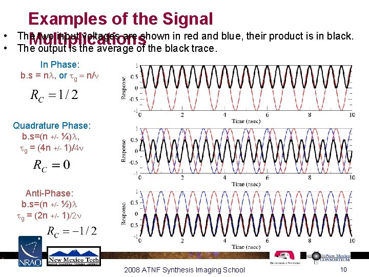• • Examples of the Signal The two input voltages are shown in • • Examples of the Signal The two input voltages are shown in