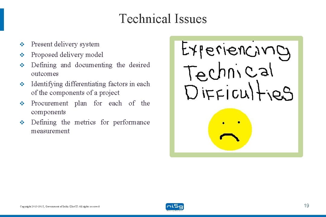 Technical Issues v v v Present delivery system Proposed delivery model Defining and documenting