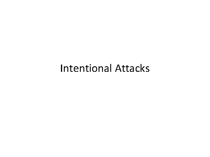 Intentional Attacks 